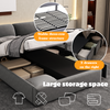 6ft Super King Size Bed Frame with Hydraulic Lift, Headboard & Storage Drawers