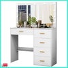 Vanity Dressing Table Makeup Desk With 5 Drawers Hollywood LED Lighted Mirror