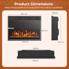 23 Inches Electric Fireplace Insert 750W/1500W Fireplace Heater-Black