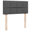 Box Spring Bed with Dark Grey 90x200 Fabric B5C2