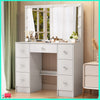 Dressing Table Vanity Set With LED Mirror Drawer Make up Desk Bedroom Furniture