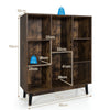 Costway 8-Cube Storage Bookcase Wooden Bookshelf Side Cabinet Display Rack