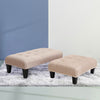 Linen Fabric Bench Footstool Ottoman Footrest Soft Children Stool Low Chair Seat