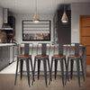 Vintage 4pcs Bar Stools Breakfast Chairs Dining Chair High Legs Kitchen UK