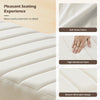 End of Bed Bench Upholstered Foot Stool Linen-Touch Ottoman Cream