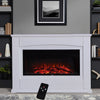 Electric Fireplace Inset Heater Burning Flame Surround Free Standing Remote Set