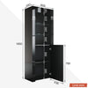 Black High Gloss Living Room Set LED TV Stand Cabinet Display Sideboard Cupboard