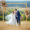 Set of 2 Wooden Wedding Arch Stand Backdrop Flower Balloon Frame Party