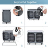 Portable Aluminum Kitchen Cook Station w/ Zipper Bag-Grey