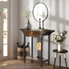 Narrow Console Table Vintage Hall Furniture Shabby Chic Shelf Drawer End Stand