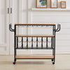 Kitchen Trolley Cart Rolling Island Cart Serving Cart Large Storage Wine Rack