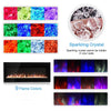 Modern 40 inch Electric Fireplace Mounted Inset/Wall Fire Logs& Crystal Fuel Bed