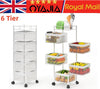 6 Tier Storage Rack Kitchen Rotating Vegetable Fruit Serving Trolley Cart Hnkhnl