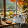 Camp Wood Stove Tent Wood Burning Stove Log with Chimney Pipe Side Racks Gloves