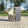 Galvanised Firewood Log Holder Wood Storage Rack Cabin LogStore Bike Garden Shed