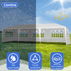 3*9m 5-Sided Iron PE Cloth Spiral Pipe Pergola Canopy Patio Gazebo Play Tent