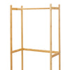 Clothes Rail Rack Garment Hanging Display Stand W/ Rattan Cabinet Storage Shelf