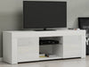 Modern TV Unit Stand Cabinet Sideboard White High Gloss Doors with LED Lights
