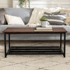 Metal TV Console Tea Coffee Table with Open Storage Rack Sofa Desk Shelving Unit