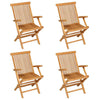 5 Piece Garden Dining Set Solid Teak Wood