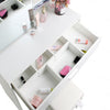 Modern Dressing Table Makeup Desk w/Sliding Mirror Shelves & Drawer Wooden Gifts