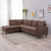 L-Shaped Corner Sofa, Sectional Couch with Built-in USB Port Chaise