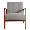Scandi Solid Wooden Frame Chair Wicker Armchair Tub Sofa Fabric Upholstered Seat