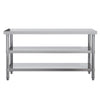 5ft Stainless Steel Commercial Kitchen Food Prep Table 3 Tier Catering Workbench