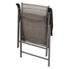 Garden Table Folding Mesh Chair Balcony Coffee Bistro Furniture w/ Umbrella Hole