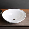 Countertop Basin Bathroom Sink Ceramic Oval Washbasin Sink Vessel