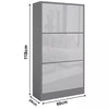 3 Drawer Shoe Cabinet Storage Cupboard Unit Shoe Rack Wooden Stand Organiser