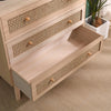 Rattan 3 Drawer of Chest Cabinet Sideboard Storage Unit Bedroom Furniture