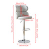 Set of 2/4/6 Velvet Bar Stools for Breakfast Kitchen Comtemporary Barstool Chair