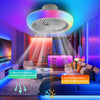 6 Speed Large LED Ceiling Fan with Lighting LED Light Adjustable Wind + Remote