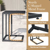 Indoor Outdoor Sofa Couch Table with Adjustable Foot Pads-Dark Gray