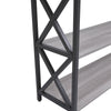 X-Frame Industrial Console Table Drawer Sofa Side Table Entryway Display Shelves