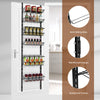 Over The Door Pantry Rack Adjustable Behind Door Organizer w/ 6 Metal Baskets