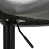 Set of 2 Swivel Barstools Grey PU Leather Bar Chairs Kitchen Pub Counter Stools