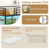 Metal High Sleeper Bed with Safety Guardrail & Ladder-Black