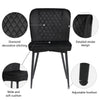Dining Chairs Set of 2 Soft Chairs and Backrest Kitchen Chairs with Metal Legs