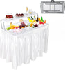 Outdoor Folding Ice Cooler Table with Extra Storage Shelf, Ice Tables