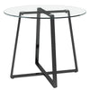 Round Tempered Glass Dining Table 2-4 Seater Living Room Kitchen Dinner Table UK