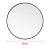 80cm Large Round Mirror Black Frame Wall Glass Circle Vanity Makeup Mirror Decor