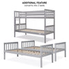 Kids Bunk Beds Double Pine Wooden Bunk Beds With Mattresses 3FT Single Bed Frame