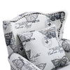 Butterfly Velvet Armchair Wingback Tub Chairs Padded Leisure Sofa Living Room UK