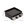 Kitchen Gas Plancha Grill with 2 Burner 4.6kw Portable Tabletop Gas BBQ Griddle