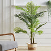 Artificial Palm Plant Fake Tree Potted Home Office Décor, 130cm4ft Height, Green