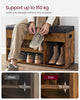 Shoe Bench with Cushion Storage Bench with Padded Seat Rustic Brown