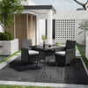 Square Round Rattan Coffee Table with 2/4 Chairs Set Bistro Outdoor Garden Patio
