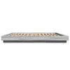 Bed Frame with Grey Sonoma 180x200 King Engineered Wood R5Q5